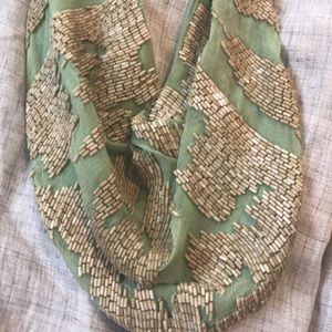 Mignonne Gavigan beaded chiffon scarf necklace